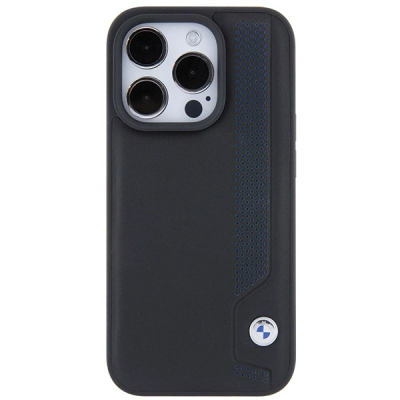 Mbrojtëse telefoni BMW BMHCP15X22RBDK, për iPhone 15 Pro Max, hardcase lëkurë, e zezë