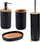 Dozator sapuni pa markë Bamboo, 350 ml, bambu dhe polipropilen, i zi kafe