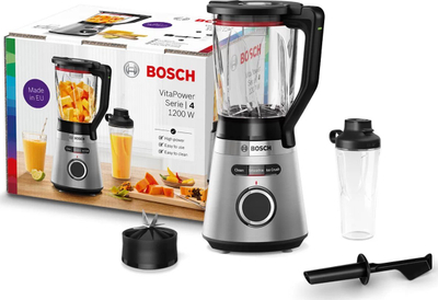 Blender Bosch VitaPower Series 4 MMB6384M, 1200W, trup inoks, argjendtë