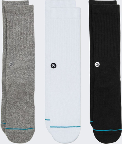 Çorape Stance Icon Crew, medium, set 3 copë, shumëngjyrëshe