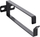 Mbajtëse kabllosh InLine Metal, 44x129mm, e zezë