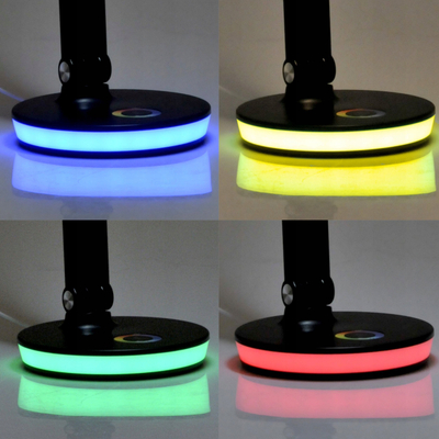 Lampë tavoline Sanico Neptun 325044, LED 7W, 4000K RGB, e zezë
