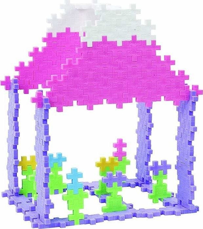 Lodër ndërtimi Plus Plus Pastel Unicorn and Carriage, 220 pjesë, shumëngjyrëshe
