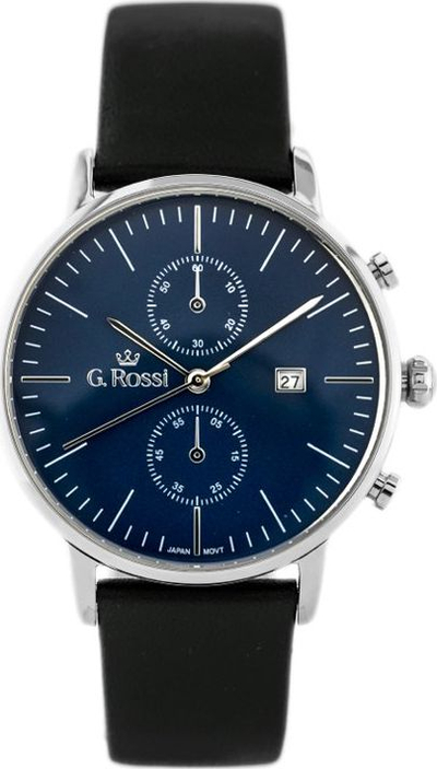 Ora burrash G.Rossi 11925A-6A1, mekanizëm kuarc, rrip lëkure, kafe