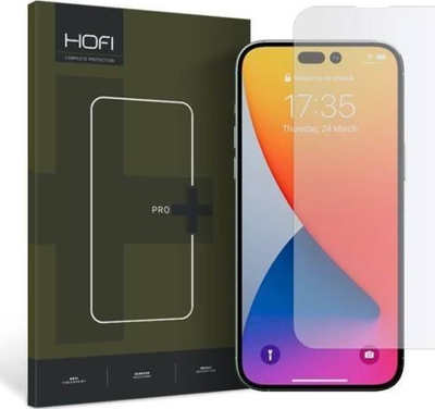 Xham mbrojtës Hofi Glass Pro+ për iPhone 15 Pro Max, 0.3mm, fortësi 9H, transparent