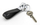 Mbajtëse çelsash Troika Leather Loop 3 Ring Key Click Holder, lëkurë, e zezë