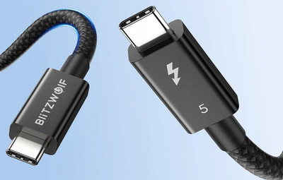 Kабел USB C BlitzWolf BW HDC8, 0.5m, 240W, црн