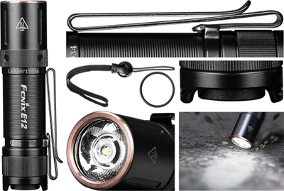 Elektrik dore LED Fenix E12, 3100 lumens, bateri 5000 mAh, i zi
