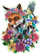 Puzzle druri Ravensburger Colorful Fox, 150 copa, shumëngjyrësh