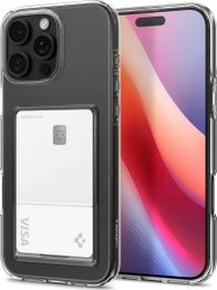 Mbulesë telefoni Spigen Crystal Slot, iPhone 6.9" 2024, xhep për kartë, transparente