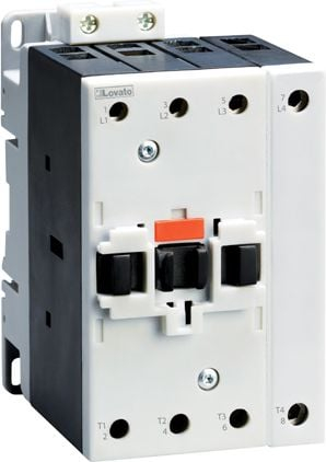Kontaktor elektrik Lovato Electric BF50T4A230, 90A AC1, 4P 230V AC, portokalli