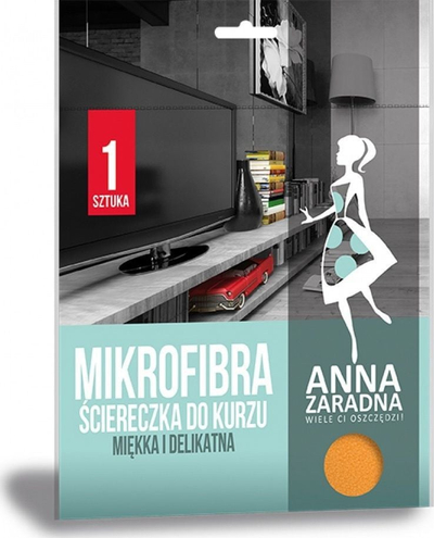 Крпа за прав Anna Zaradna Microfiber Soft, микрофибер, жолта
