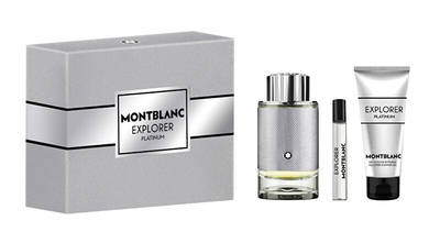 Set Montblanc Explorer Platinum EDP, 100 ml + xhel dushi, 100 ml + EDP, 7.5 ml