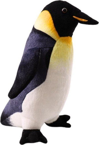 Lodër pellushi LEAN Toys Pinguin, 30cm, për kalamaj 3+, bardh e gri