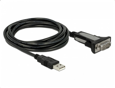 Kabllo seriale DeLOCK 65962, USB Type A në DB 9, 3 m, e zezë