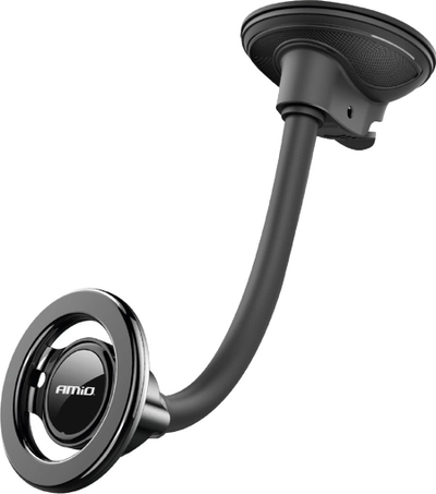 Mbajtëse magnetike telefoni AMiO 03797, universale, rrotullim 360°, e zezë