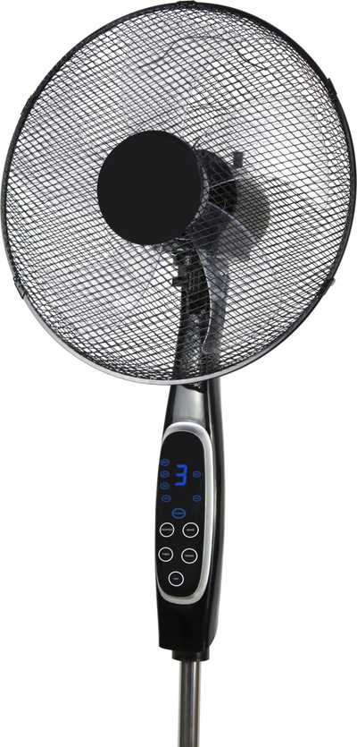 Ventilator për dysheme Blow Black, 60W, me telekomandë, ngjyrë e zezë