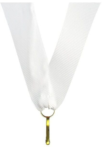 Shirit medaljeje Victoria Sport Ribbon, 11 mm, i bardhë