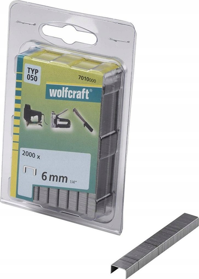 Kapëse Wolfcraft Typ 050, 6 mm, 2000 copë, metal