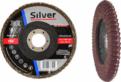 Disk bluarës Silver FLAP DISC SILVER FOR JOINTS 125mm, P60