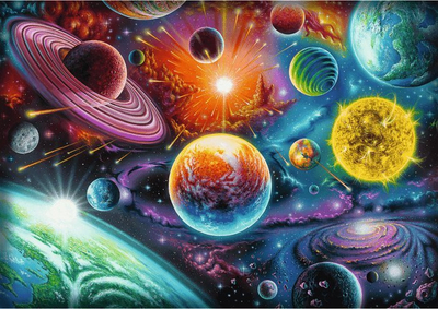 Puzzle Trefl Space Adventure, 1000 copa, me hapësirë, me shumë ngjyra