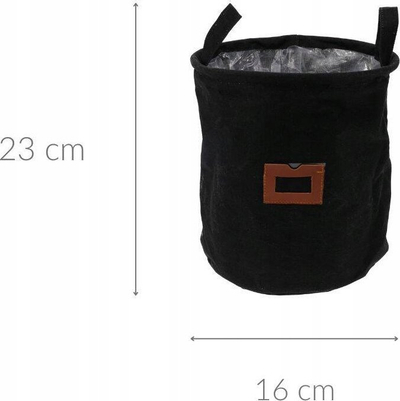 Shportë për rregullim Home &amp; Styling Collection, plastike, 16 cm, e zezë