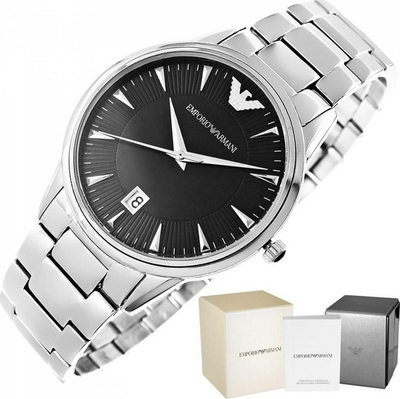 Orë dore për meshkuj Armani AR2440, e argjendtë
