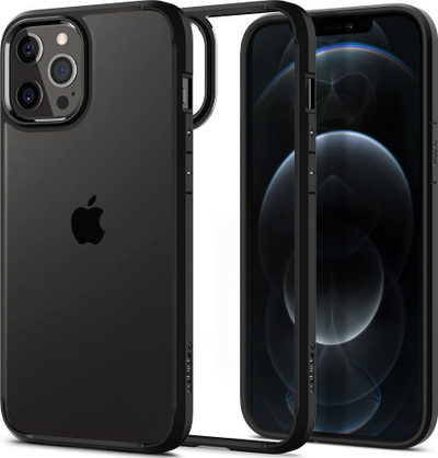 Kornizë mbrojtëse SPIGEN ULTRA HYBRID për iPhone 12/12 Pro, e zezë