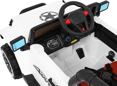 Makina elektrike për fëmijë Ramiz Full Time 4WD, 12V, xhip tereni, e bardhë