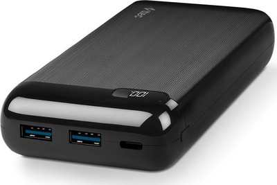 Powerbank T-Tec PowerSlim Pro LCD PD, 20000mAh, 3 dalje, i zi