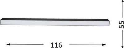 Plafonierë tavani LED TOP TOPE LIMAN PRO, 40W, 3600lm dritë neutrale, e zezë