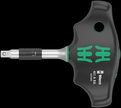 Çelës ratchet Wera Series 400, 1/4", 45mm, i zi jeshil