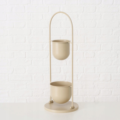 Vazo dekorative Boltze Home Camilo, 27cm, metal, kafe