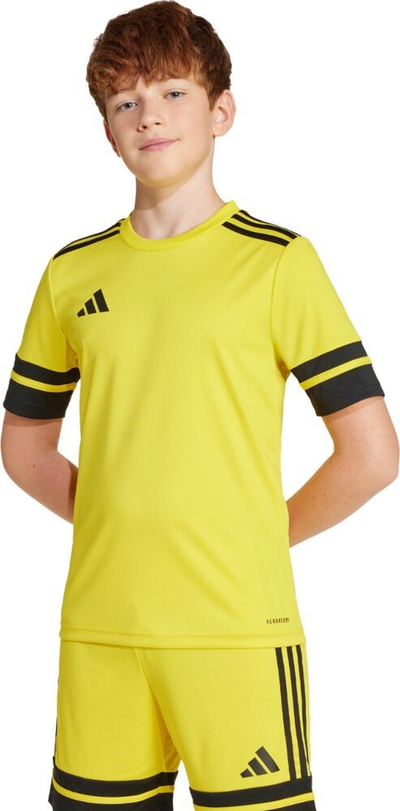 Bluzë sportive adidas Squadra 25 Jr JJ0056, për kalamaj, poliester i ricikluar, e bardhë