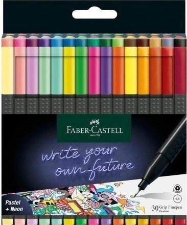 Set stilolapsa fineline Faber Castell Grip, 0.4mm, 30 ngjyra