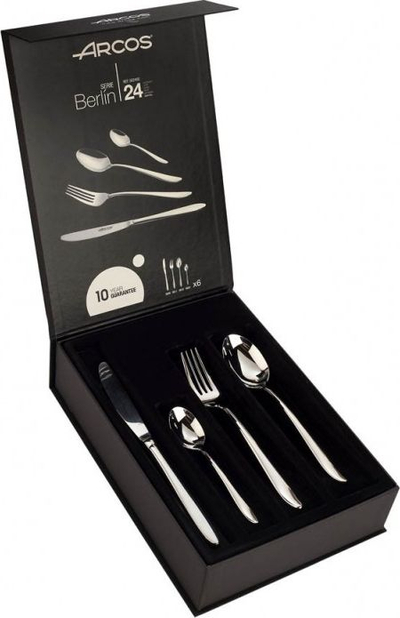 Set takëmesh Arcos Berlin, 24 copë, çelik inox, ngjyrë argjendi