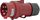 Prizë industriale Famatel 13301, 3P+N+T, 16A 380-415V, IP44, e kuqe