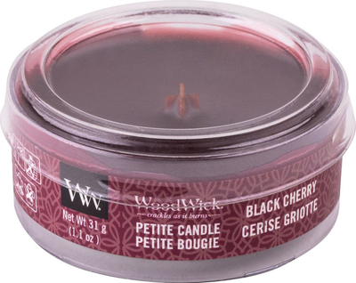 Qiri aromatik WoodWick Black Cherry, me fitil dru, 31 g