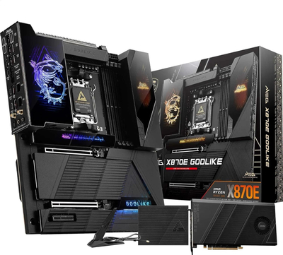 Pllakë mëmë MSI MEG X870E Godlike, AM5, DDR5, PCIe 5.0, e zezë