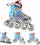 Patina inline Nils Extreme NH18192, 4 në 1, me numra të rregullueshëm 34-38, gri