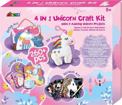 Set kreativ Russell 4 in 1 Unicorn Making, 9 projekte, për fëmijë 5+