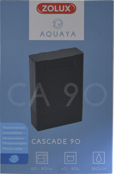 Filtër akuariumi Zolux Aquaya Cascade 90, 380 l/orë, 5 W, i zi