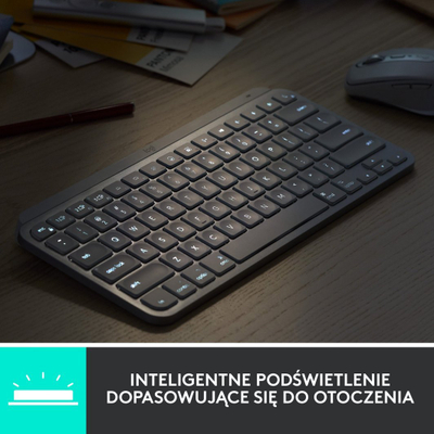 Mini tastierë Logitech MX Keys, US, e hirtë