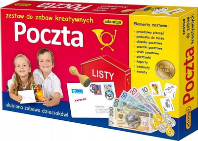 Set loje kreative Adamigo Post Office, lojë roli postier, për fëmijë 6+