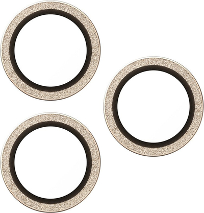 Mbrojtës kamere PanzerGlass Hoops, për iPhone 16 Pro 17 Pro Max, Glitter Gold