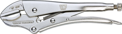 Kapëse bllokuese Knipex Universal 180mm, metal, kapje 3.5cm, argjend