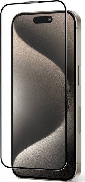 Xham mbrojtës Crong Tempered Glass 9H, Full Screen, për iPhone 15 Pro Max, transparent