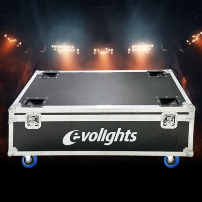 Kuti transportuese Evolights Vortex Case 2IN1, me rrota, e zezë dhe argjendtë