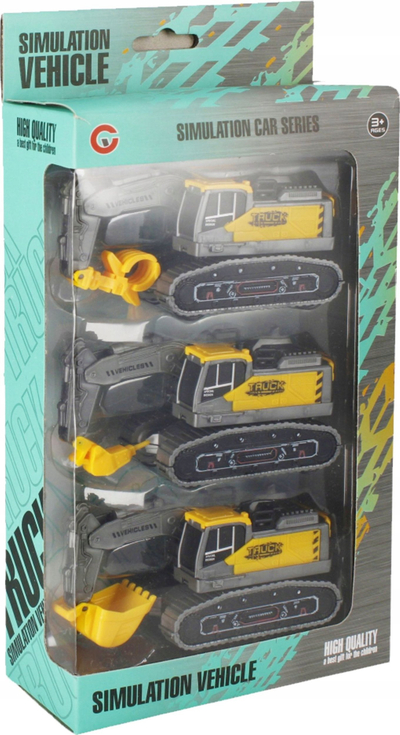 Set lodra ndërtimi MEGA CREATIVE 524030, 3 makina, pull back, multicolor