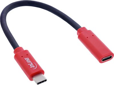 Adapter USB-C InLine Data Blocker, 0.2 m, 240 W PD, i kuq